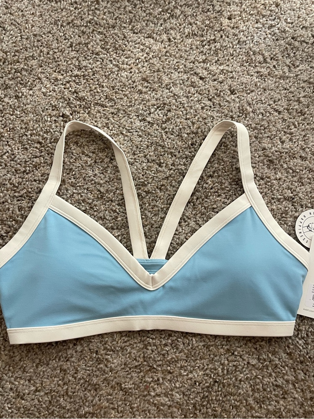 nwt vuori alltheform v neck bra in sea folly🐬